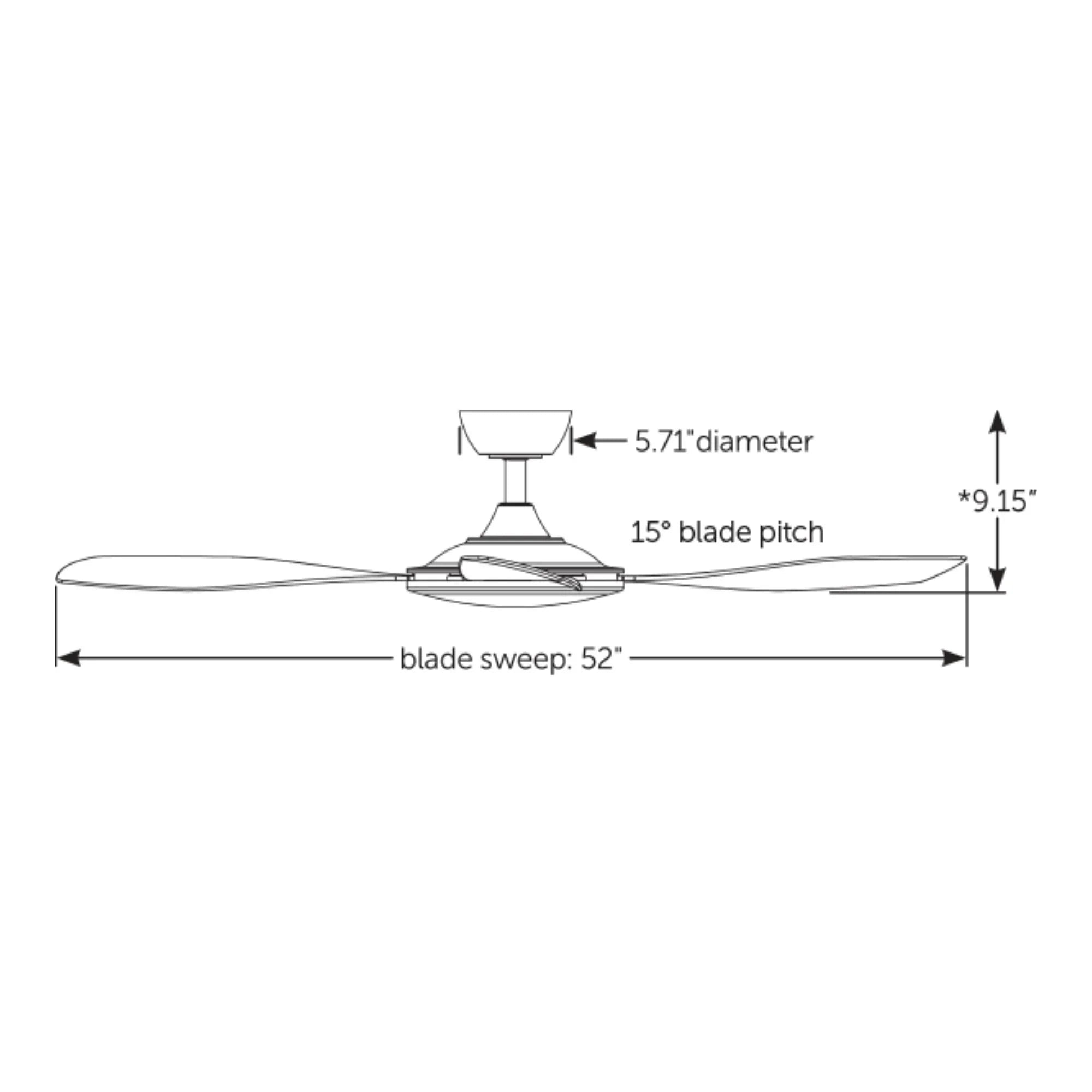 GlideAire 52" Brushed Nickel Modern Ceiling Fan with Remote