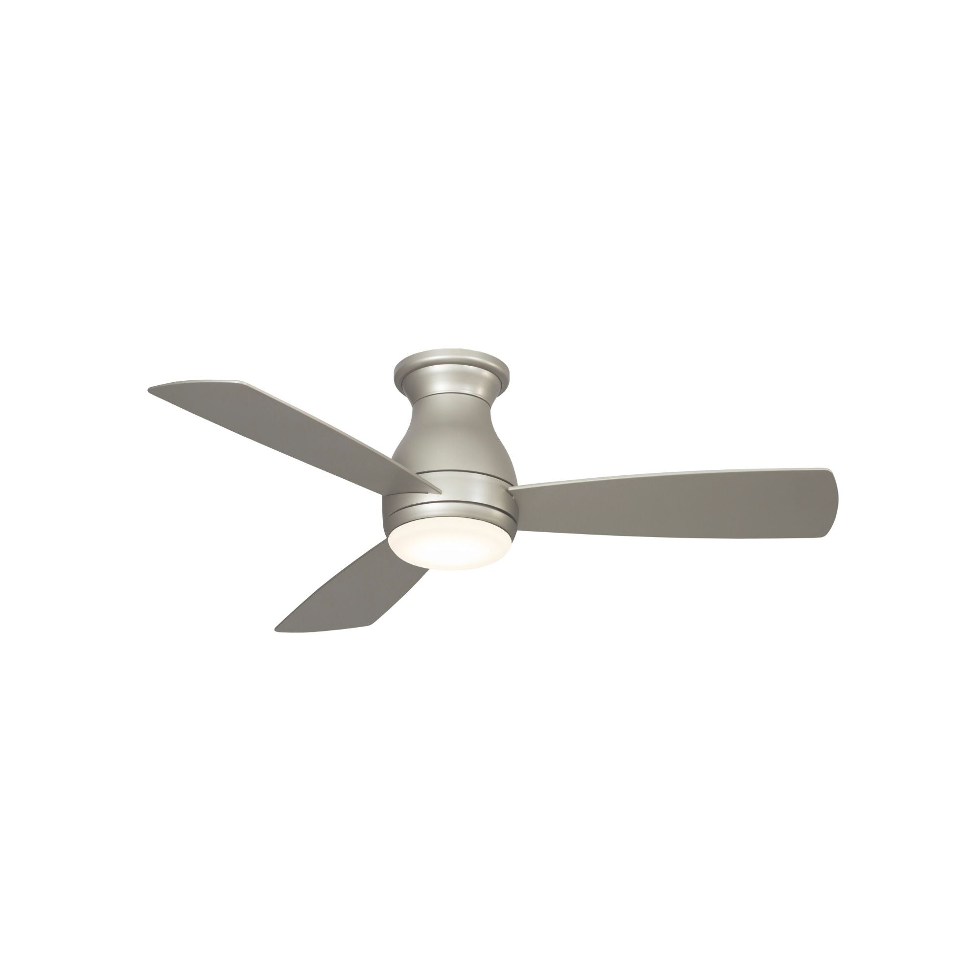 Hugh 44" Brushed Nickel Outdoor LED Hugger Ceiling Fan with Remote