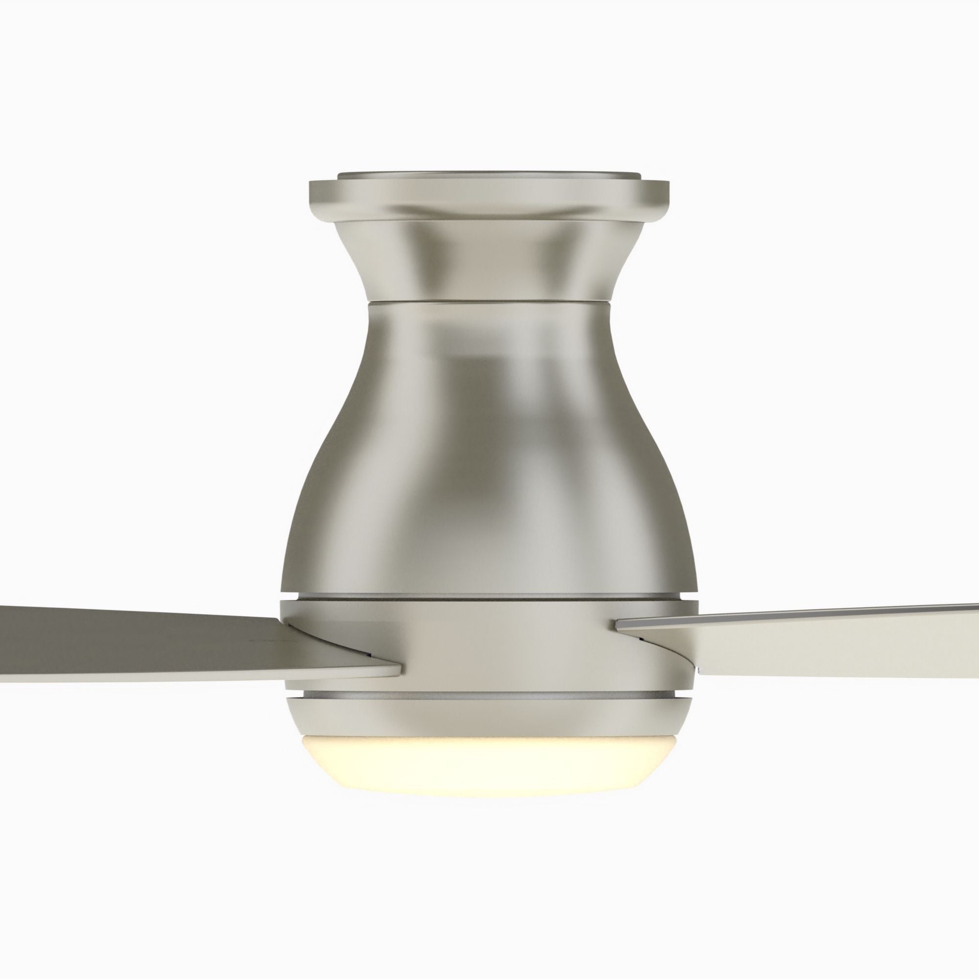 Hugh 44" Brushed Nickel Outdoor LED Hugger Ceiling Fan with Remote