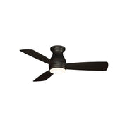 Hugh 44" Dark Bronze Outdoor LED Hugger Ceiling Fan with Remote