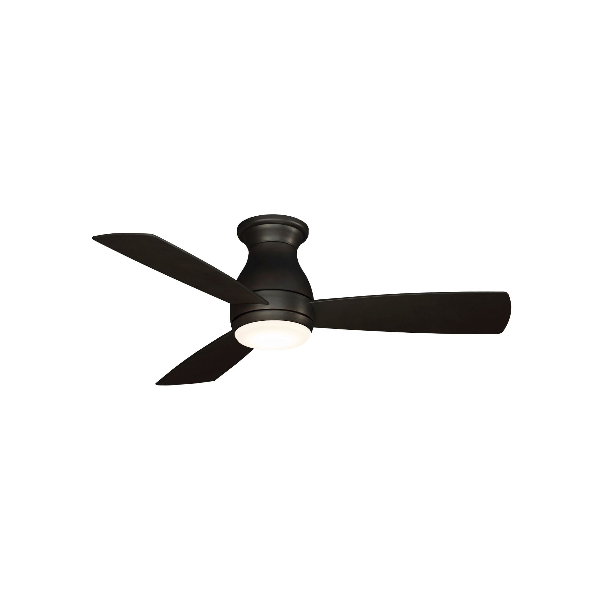 Hugh 44" Dark Bronze Outdoor LED Hugger Ceiling Fan with Remote