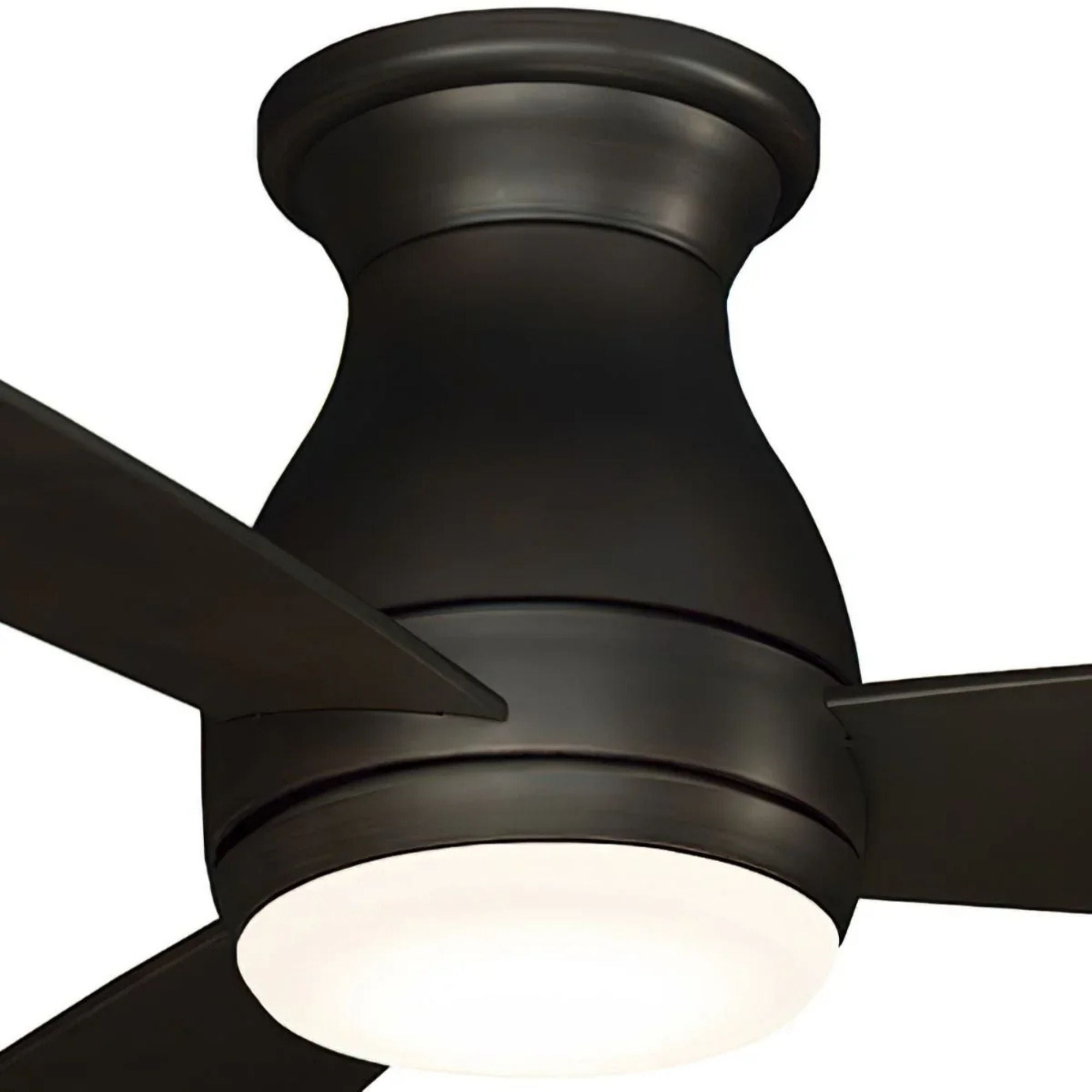 Hugh 44" Dark Bronze Outdoor LED Hugger Ceiling Fan with Remote