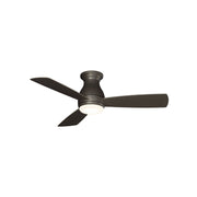 Hugh 44" Matte Greige Outdoor LED Hugger Ceiling Fan with Remote