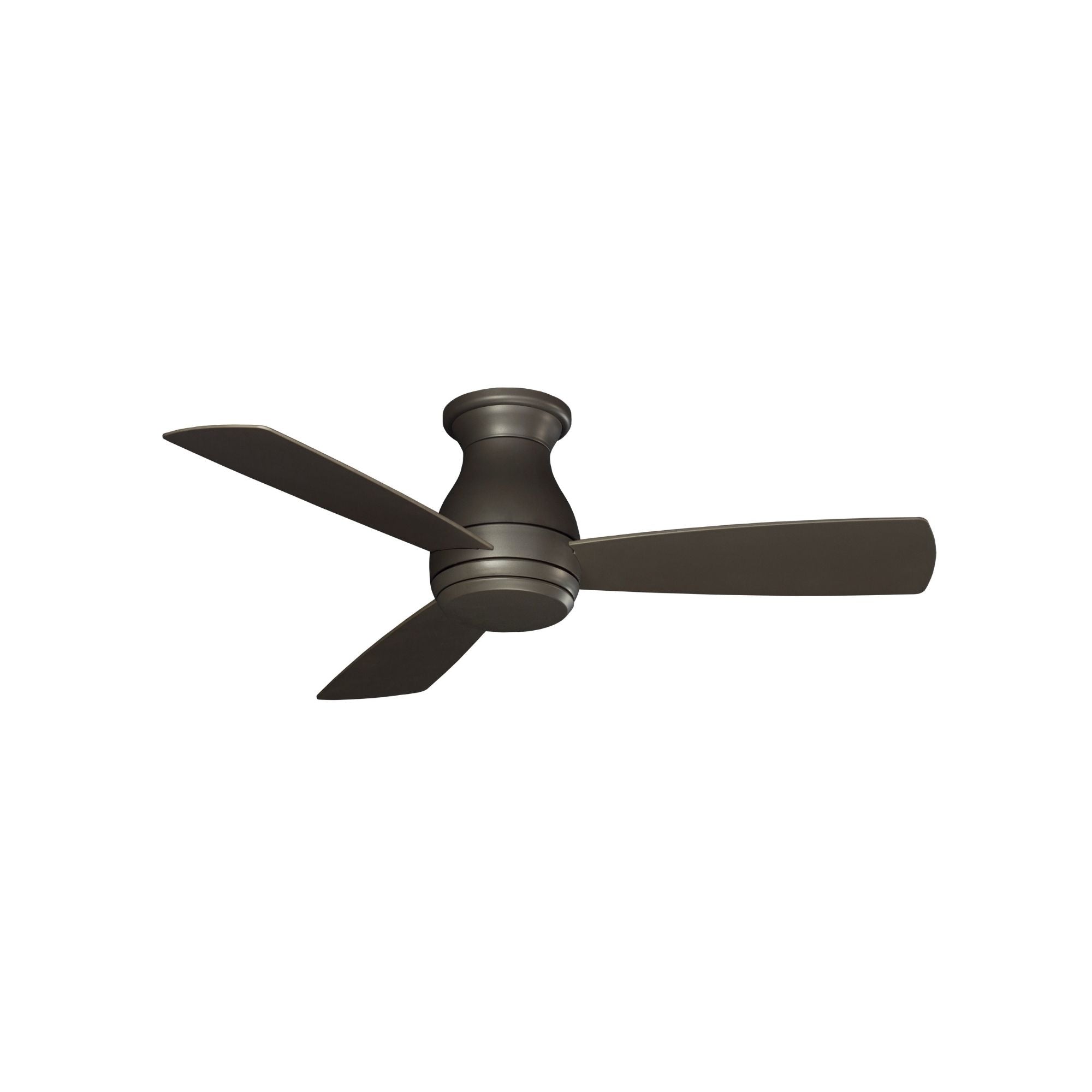 Hugh 44" Matte Greige Outdoor LED Hugger Ceiling Fan with Remote