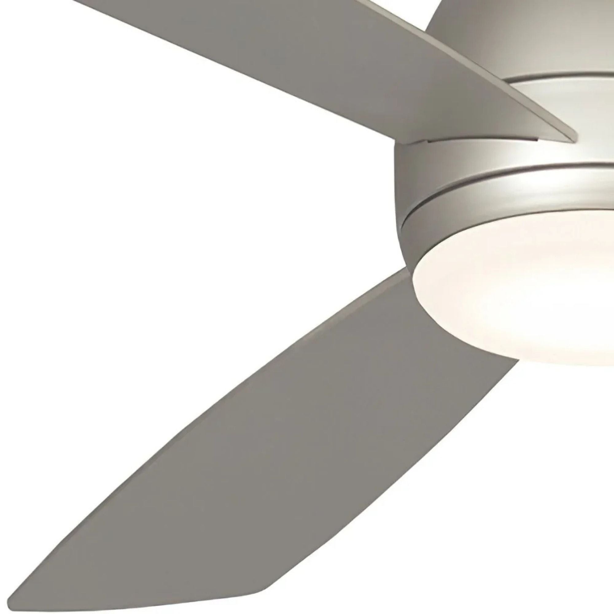 Hugh 52" Brushed Nickel Outdoor LED Hugger Ceiling Fan with Remote