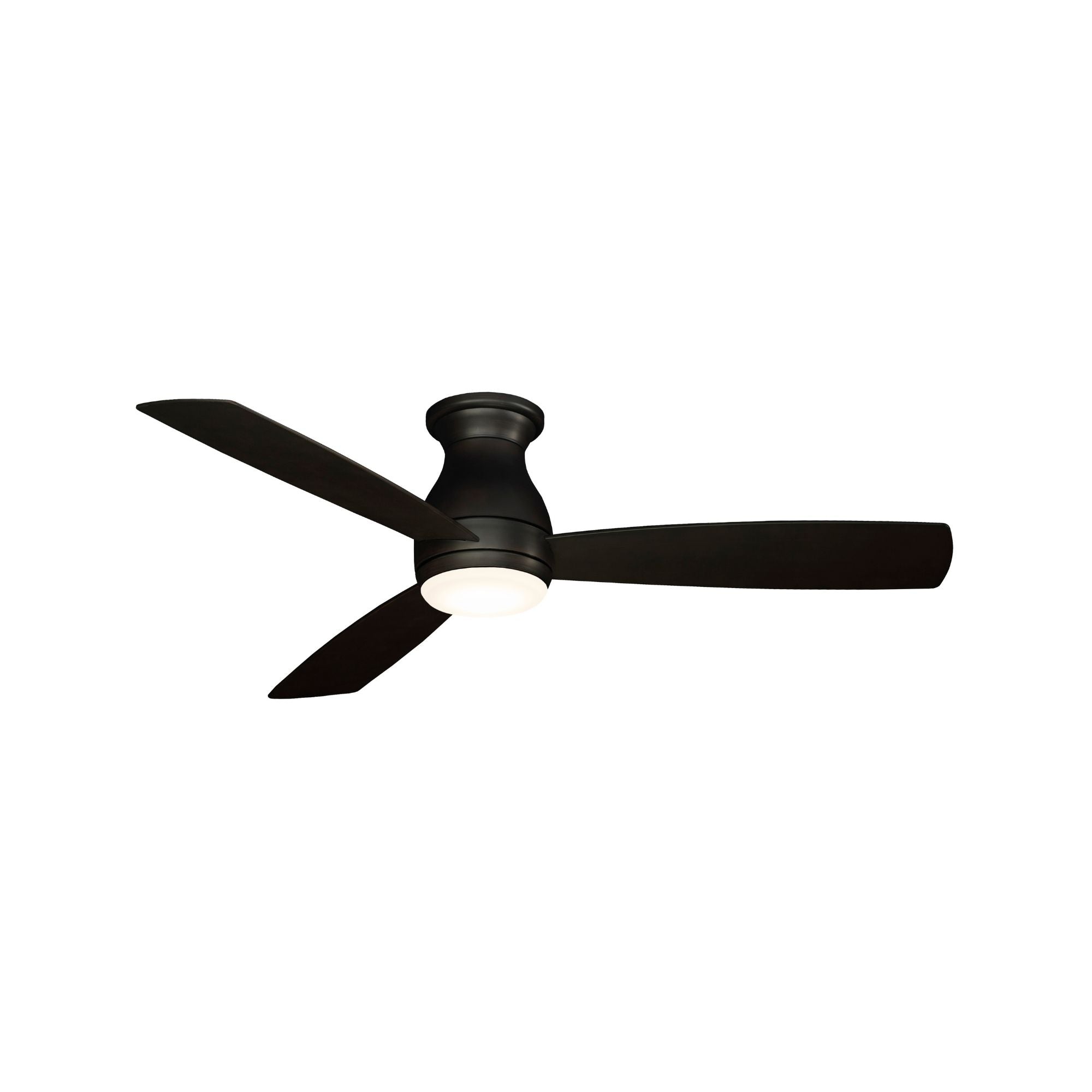 Hugh 52" Dark Bronze Outdoor LED Hugger Ceiling Fan with Remote