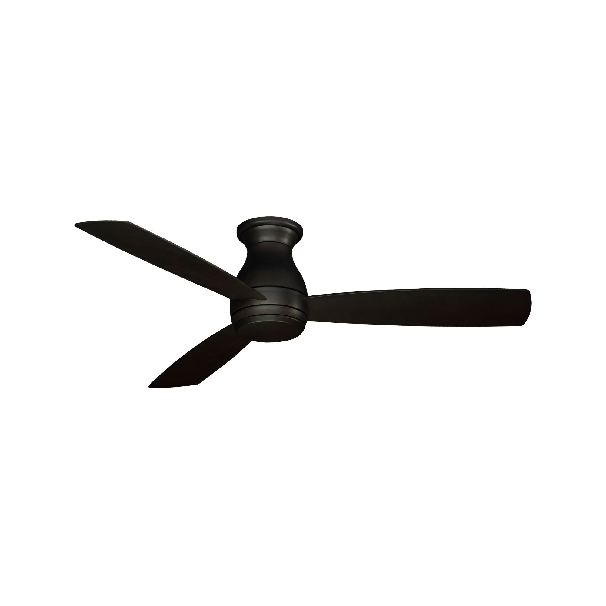 Hugh 52" Dark Bronze Outdoor LED Hugger Ceiling Fan with Remote