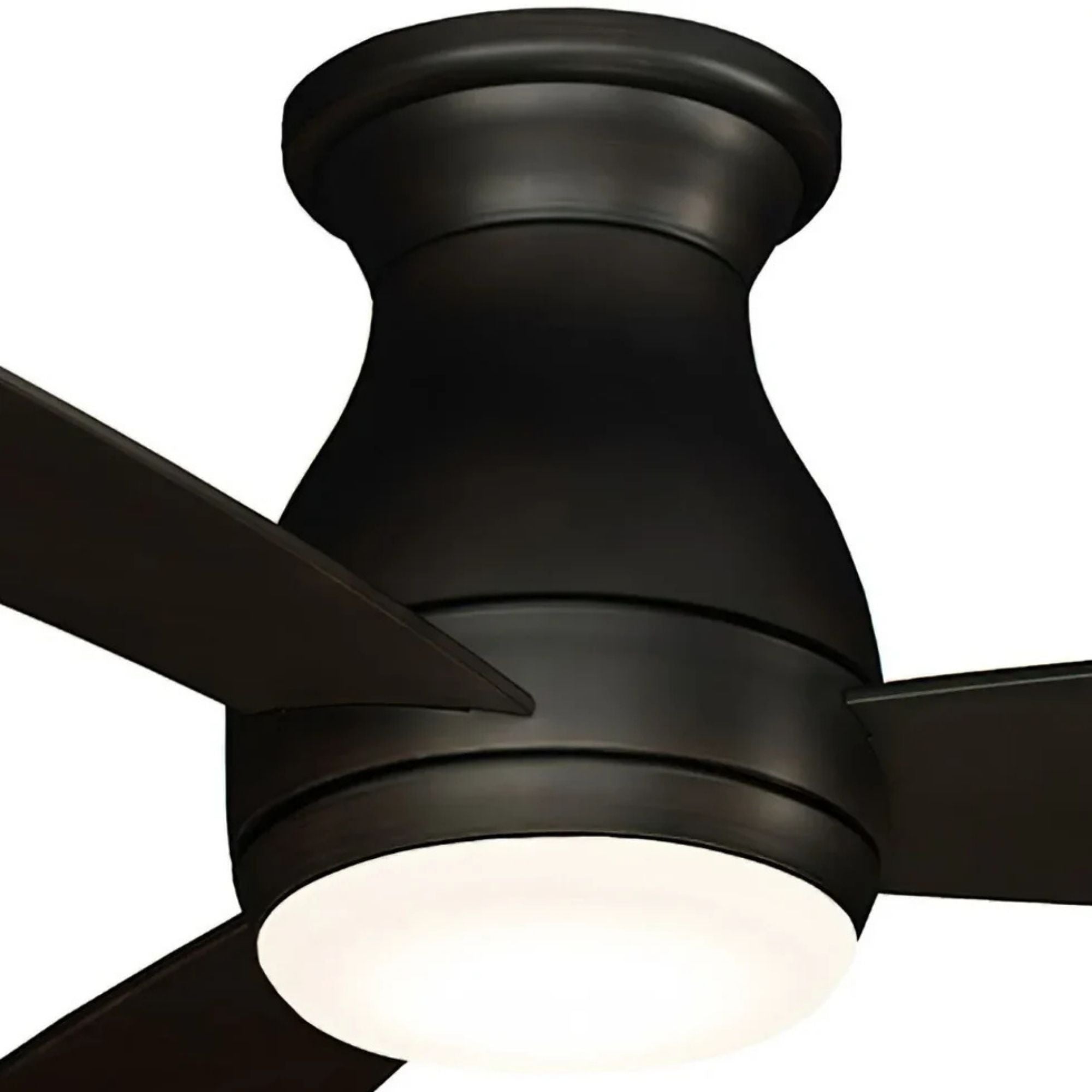 Hugh 52" Dark Bronze Outdoor LED Hugger Ceiling Fan with Remote