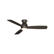 Hugh 52" Matte Greige Outdoor LED Hugger Ceiling Fan with Remote