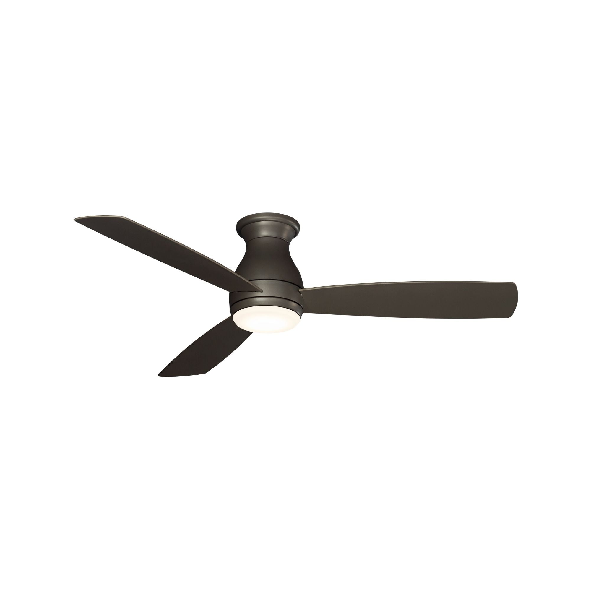 Hugh 52" Matte Greige Outdoor LED Hugger Ceiling Fan with Remote
