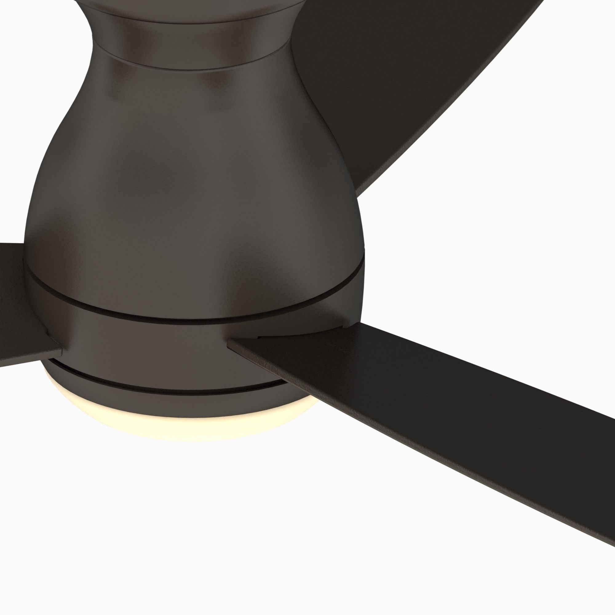 Hugh 52" Matte Greige Outdoor LED Hugger Ceiling Fan with Remote