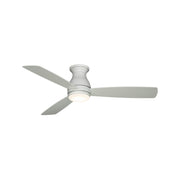 Hugh 52" Matte White Outdoor LED Hugger Ceiling Fan with Remote
