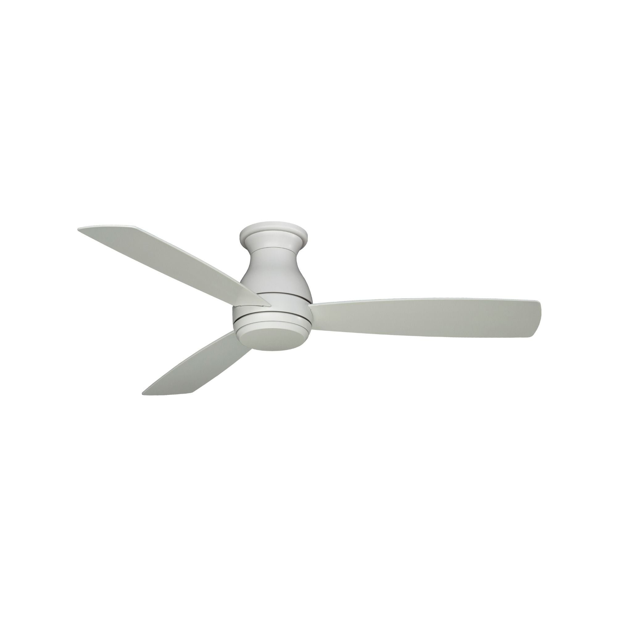 Hugh 52" Matte White Outdoor LED Hugger Ceiling Fan with Remote