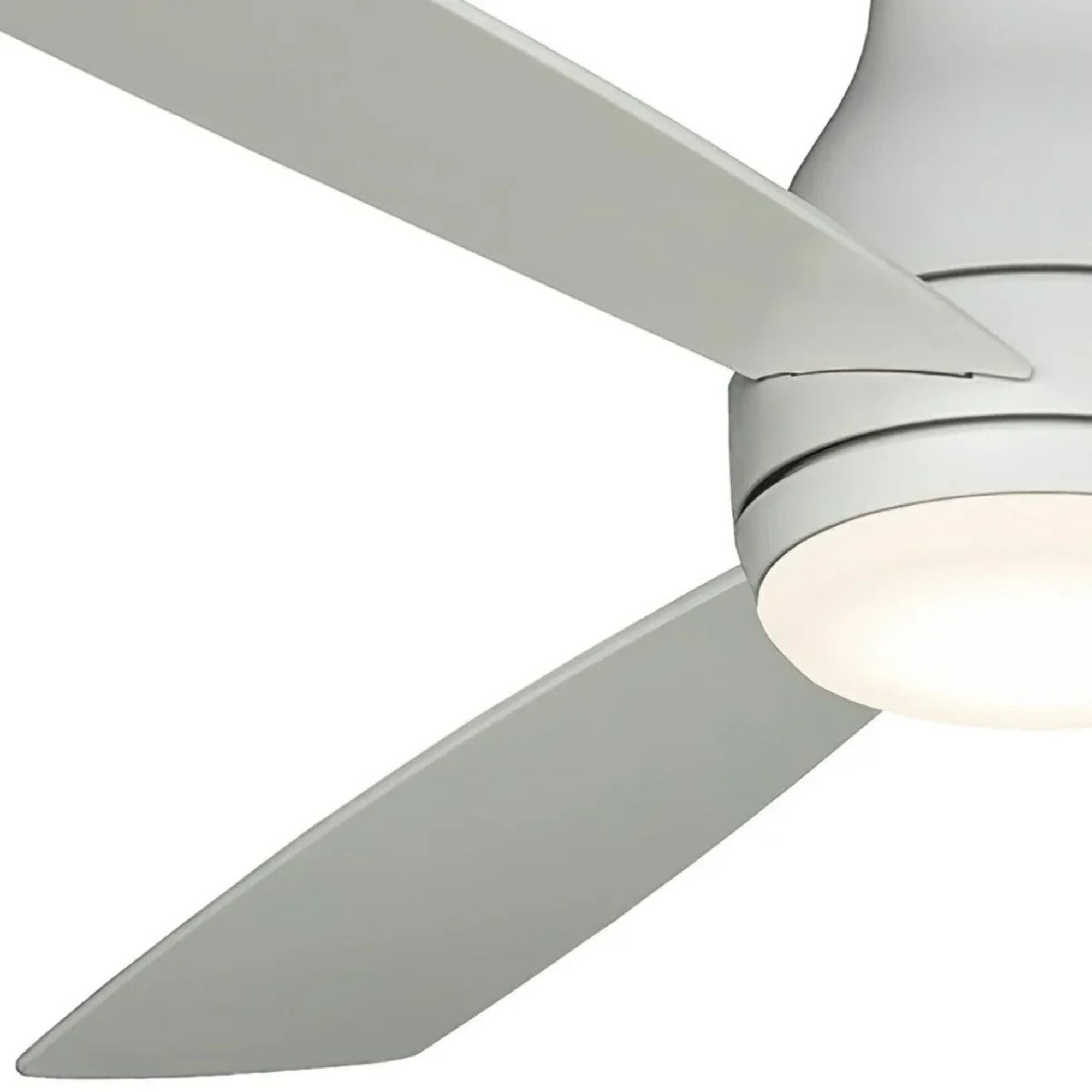 Hugh 52" Matte White Outdoor LED Hugger Ceiling Fan with Remote