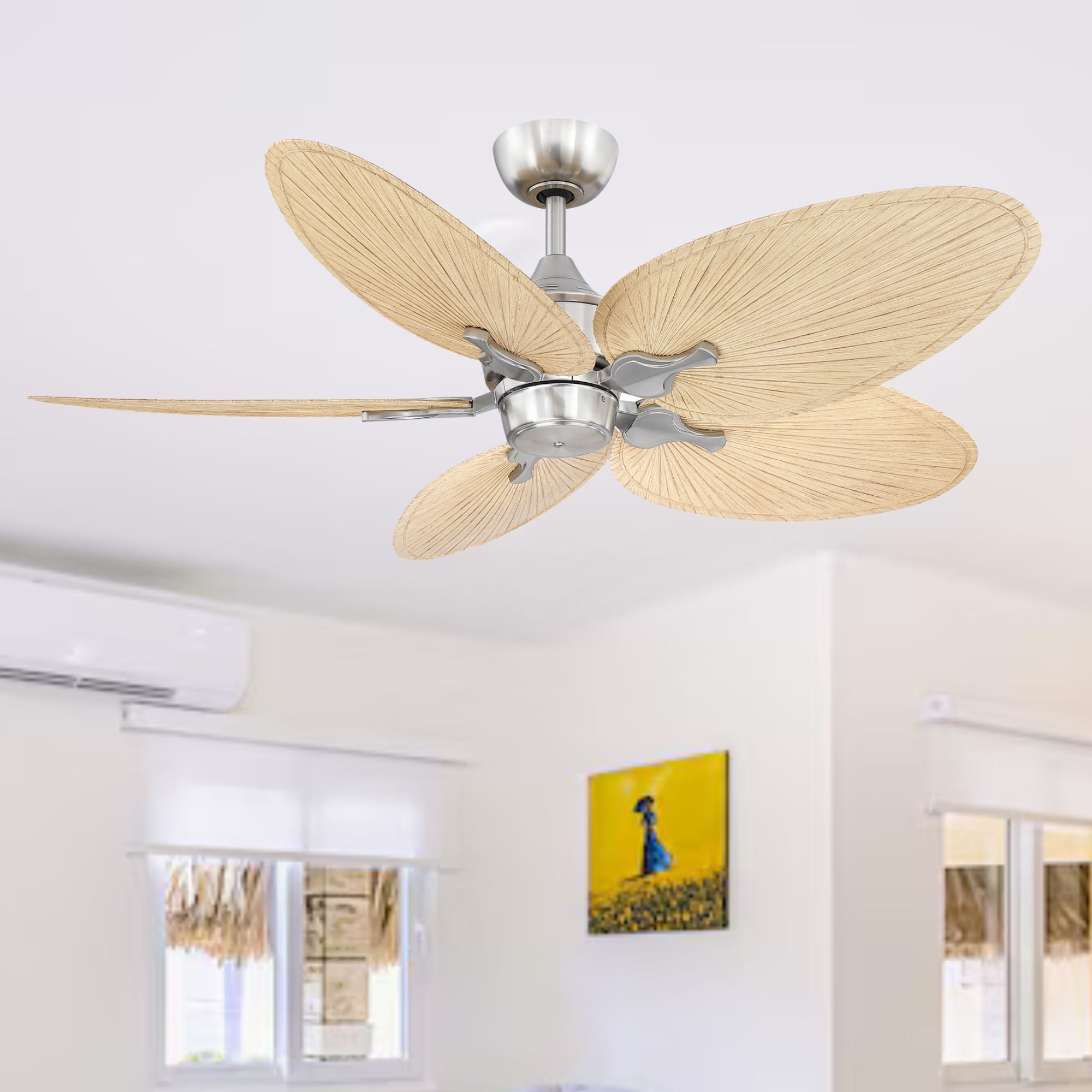 Islander DC 52" Brushed Nickel Ceiling Fan Motor, Blades Sold Separately