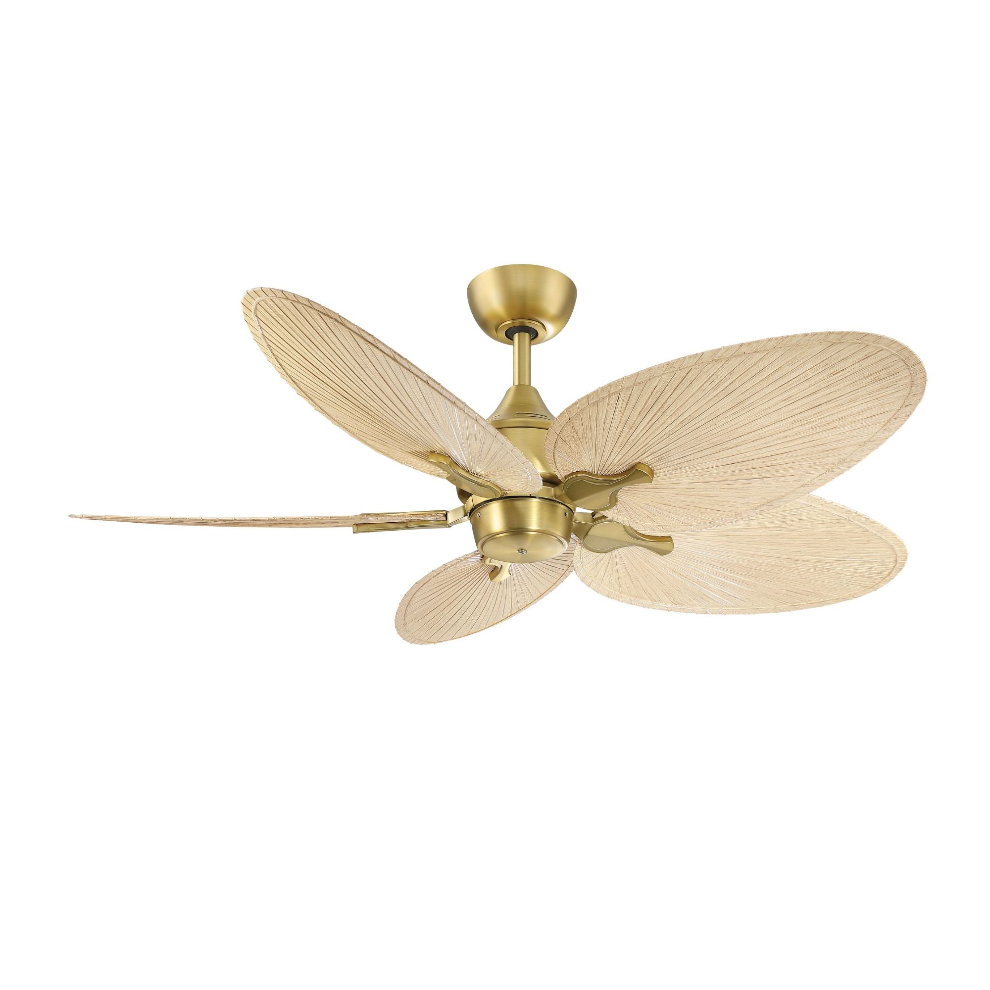 Islander DC 52" Brushed Satin Brass Ceiling Fan Motor, Blades Sold Separately