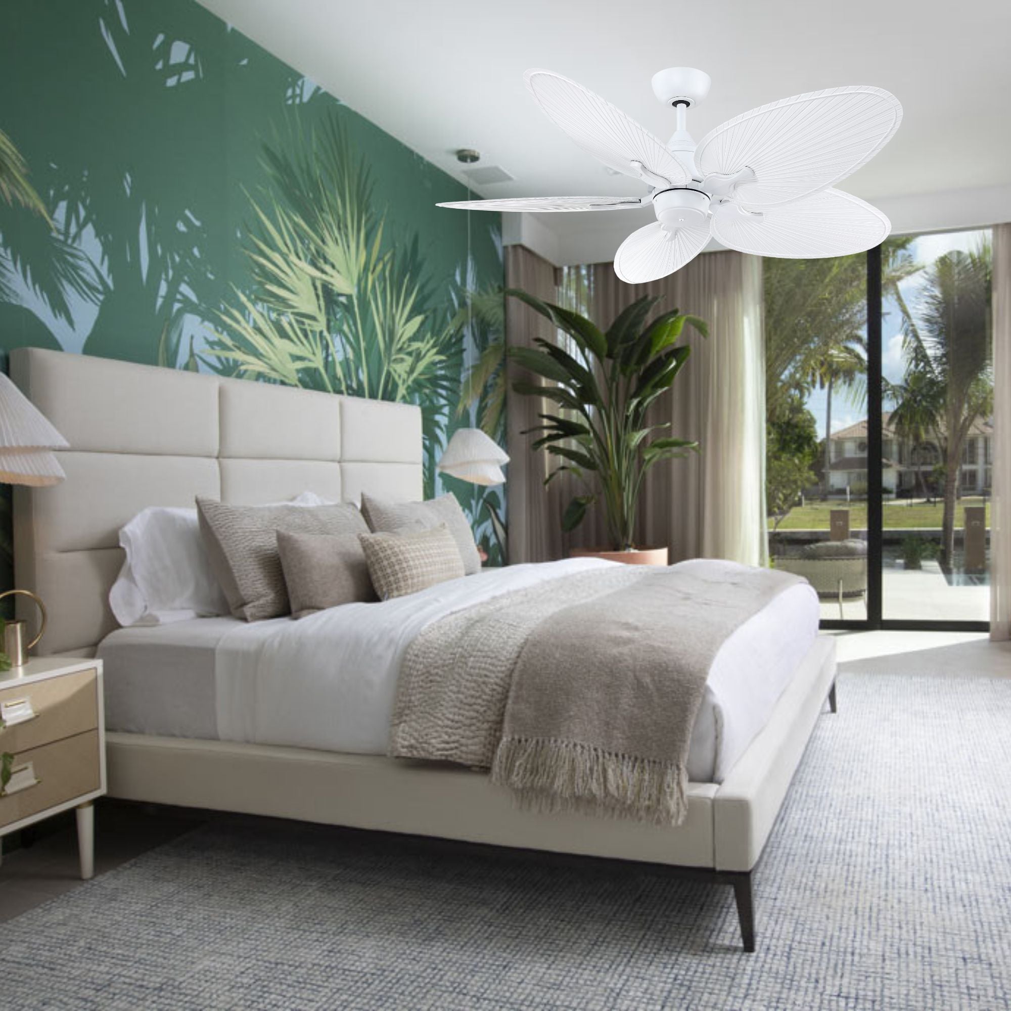 Islander DC 52" Matte White Ceiling Fan Motor, Blades Sold Separately