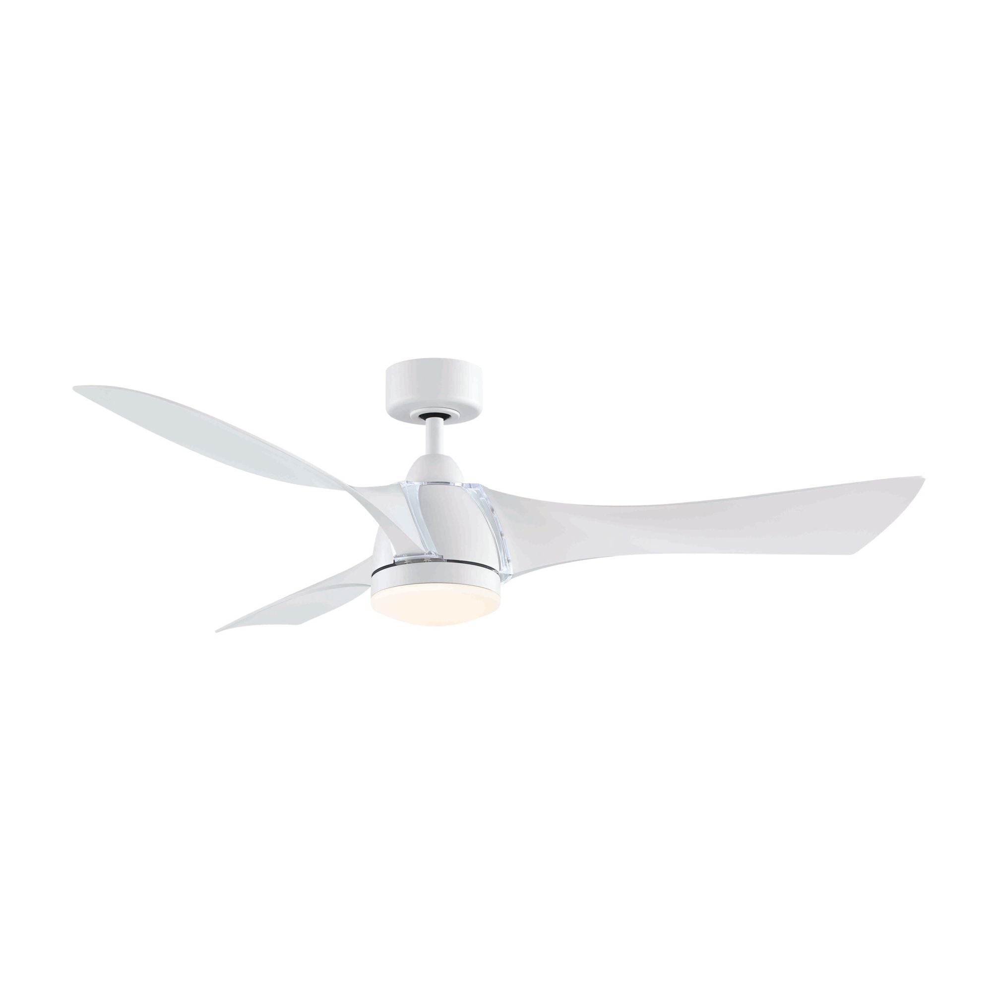 Klear 56" Matte White Outdoor CCT LED Smart Ceiling Fan with Remote