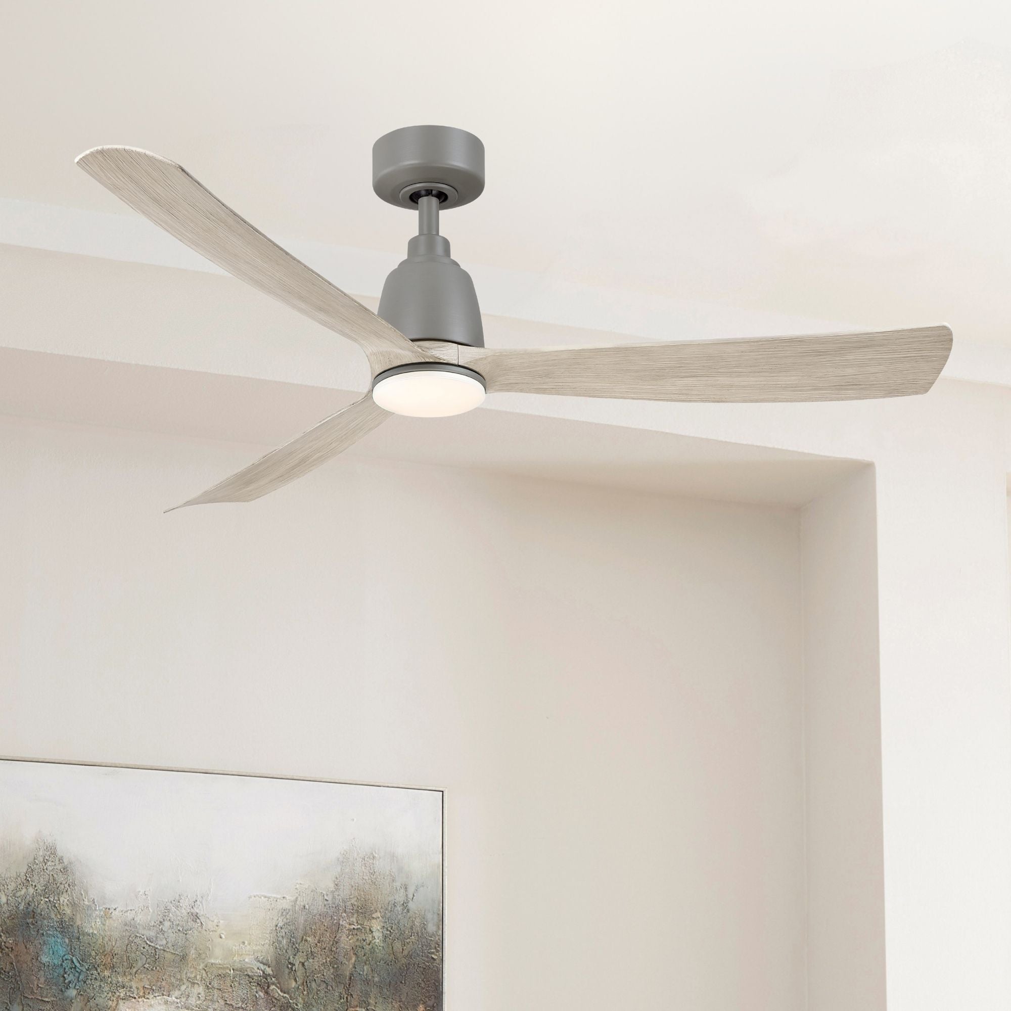 Kute 52" Antique Graphite Modern Ceiling Fan with Remote