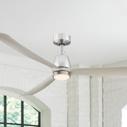Kute 60" Brushed Nickel Modern Ceiling Fan with Remote - Bees Lighting