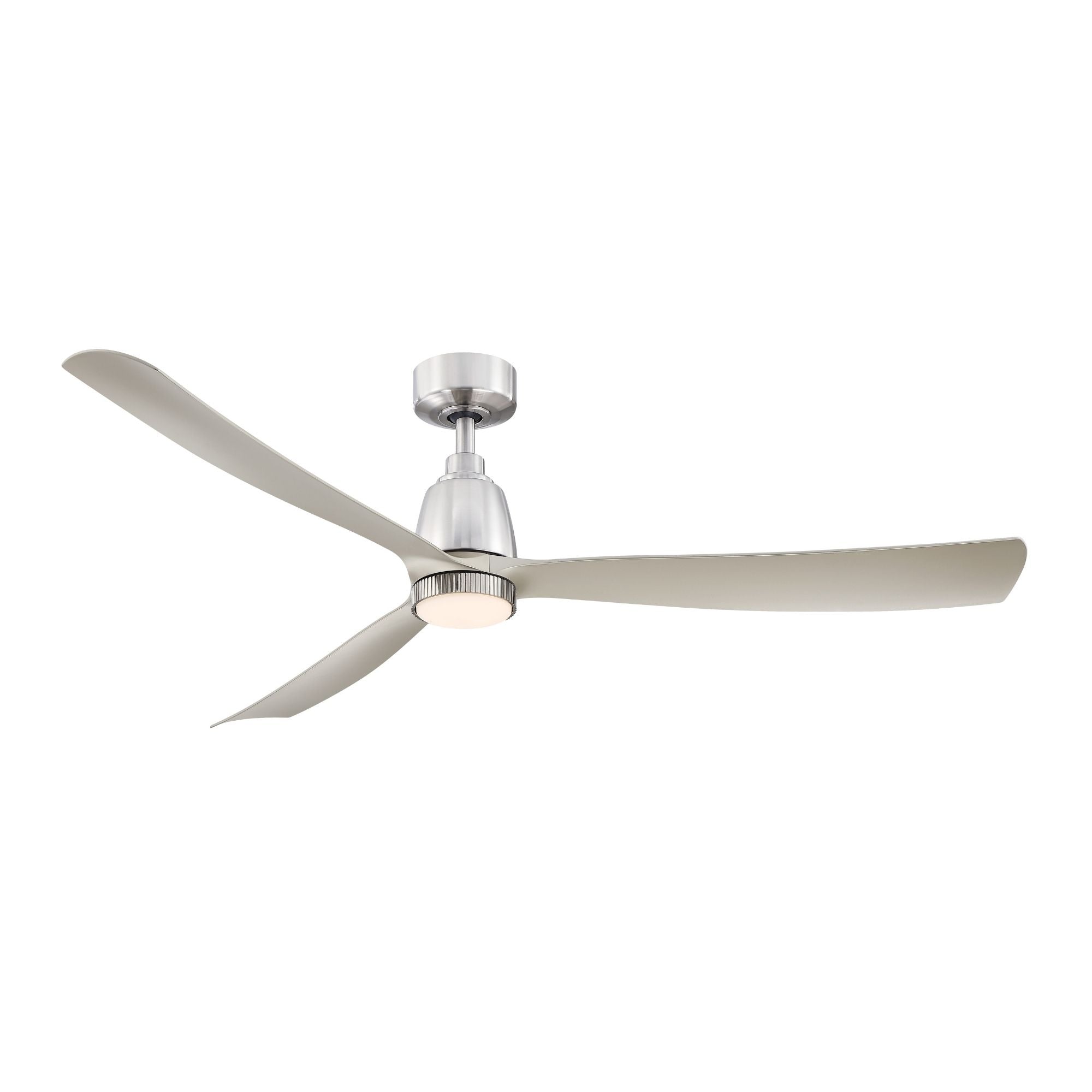 Kute 60" Brushed Nickel Modern Ceiling Fan with Remote