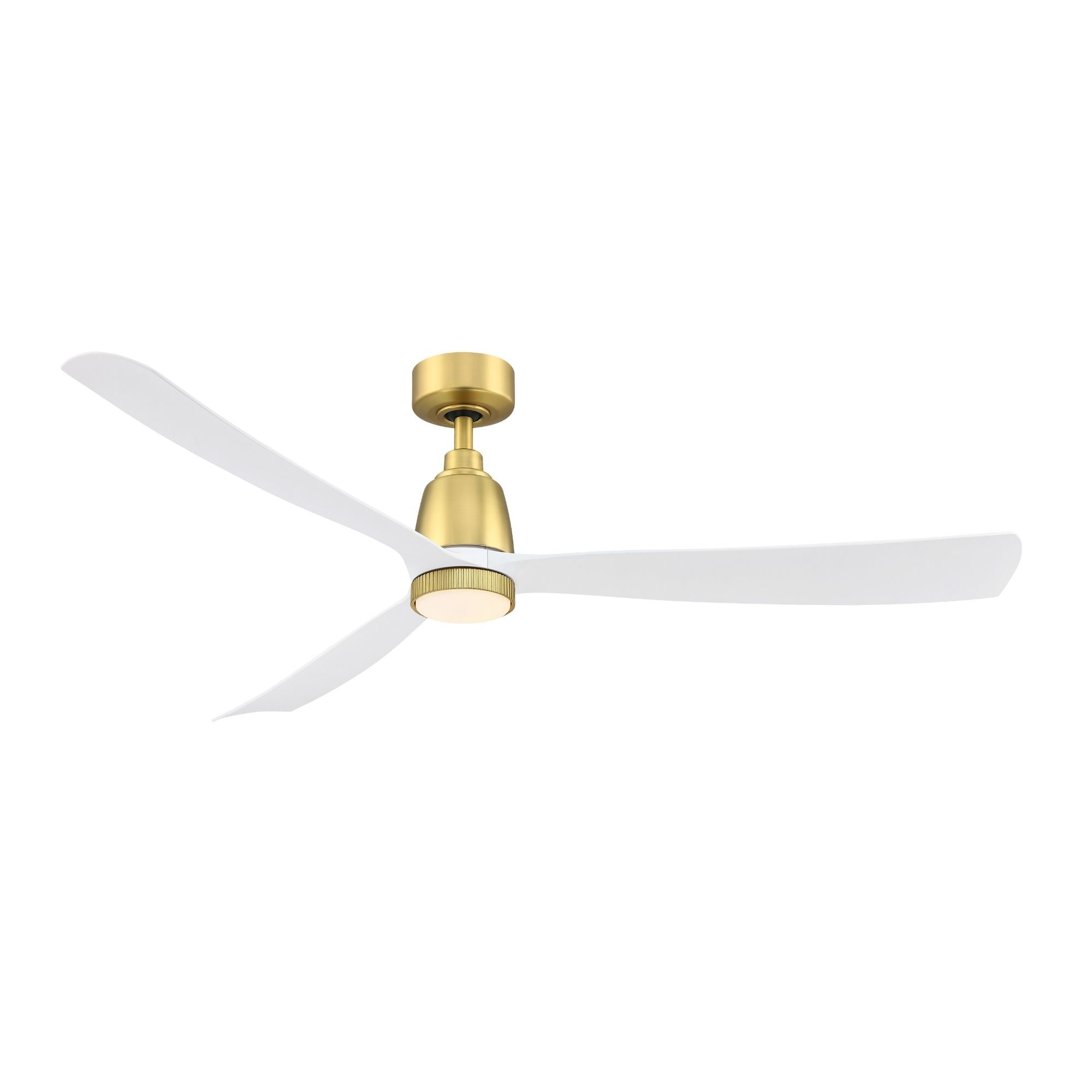 Kute 60" Brushed Satin Brass Modern Ceiling Fan with Remote