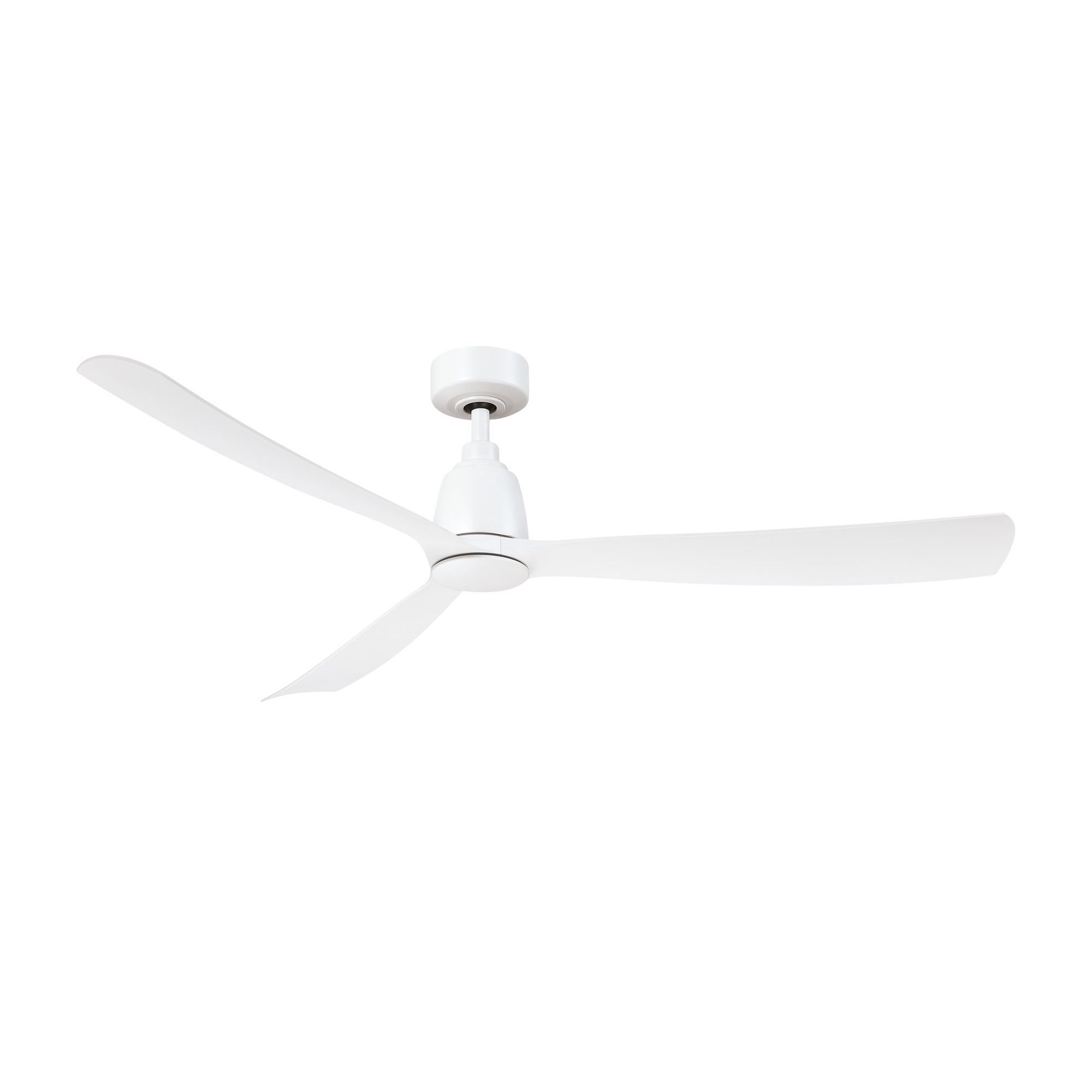 Kute 60" Matte White Modern Ceiling Fan with Remote