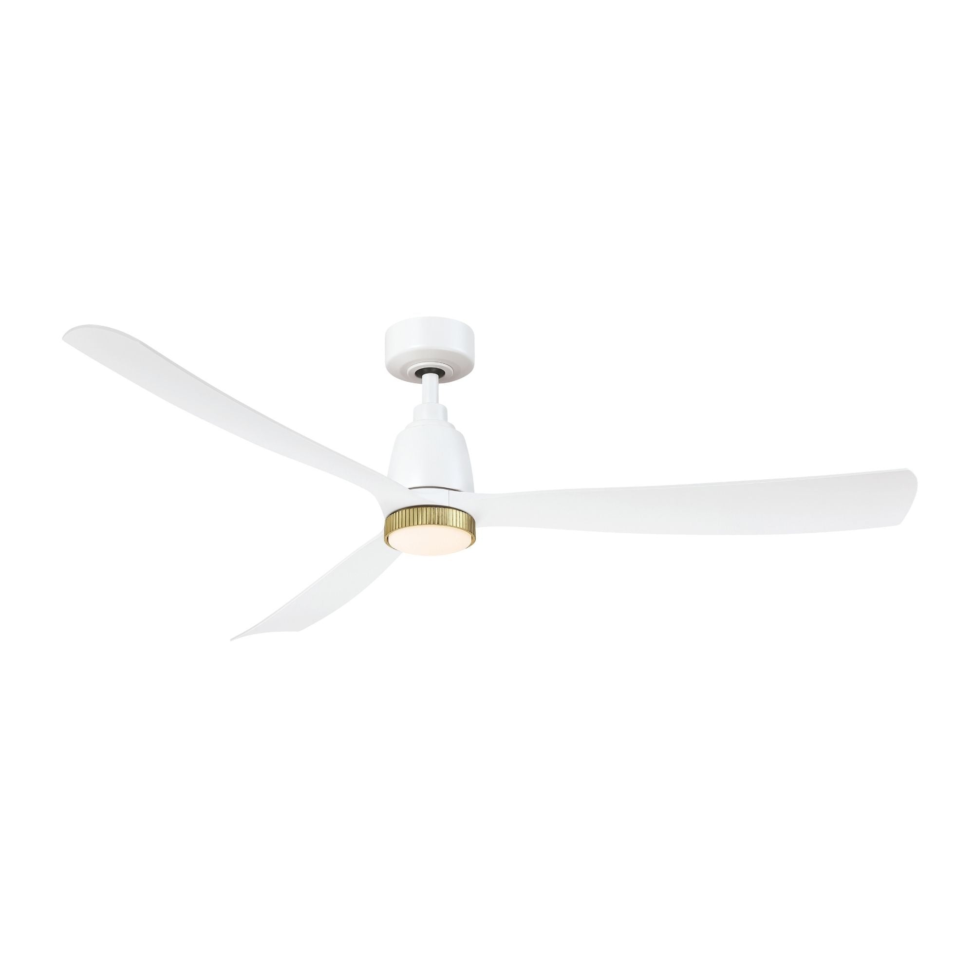 Kute 60" Matte White Modern Ceiling Fan with Remote
