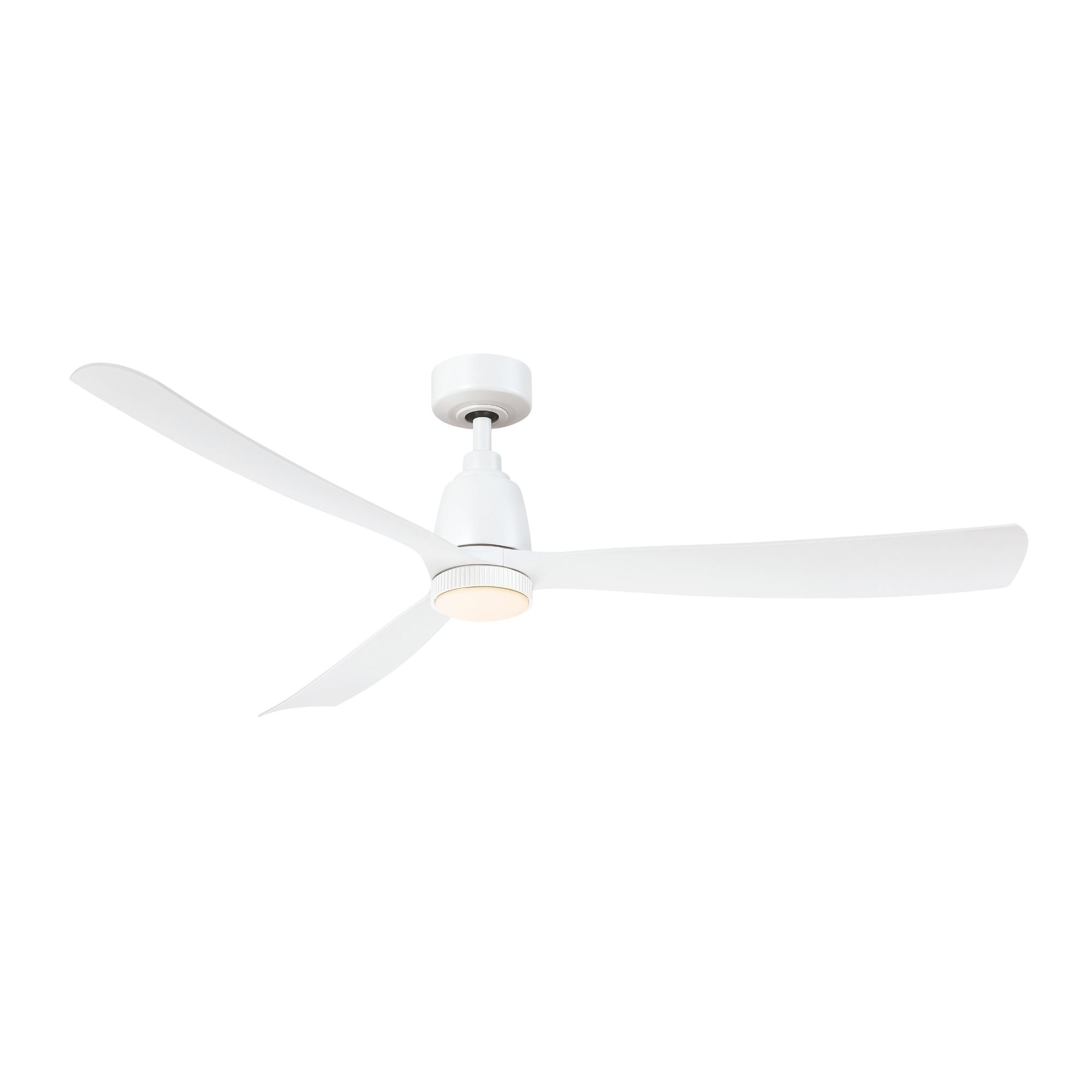 Kute 60" Matte White Modern Ceiling Fan with Remote