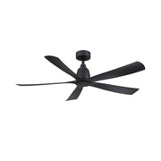 Kute 52" 5 Blades Black Modern Ceiling Fan with Remote