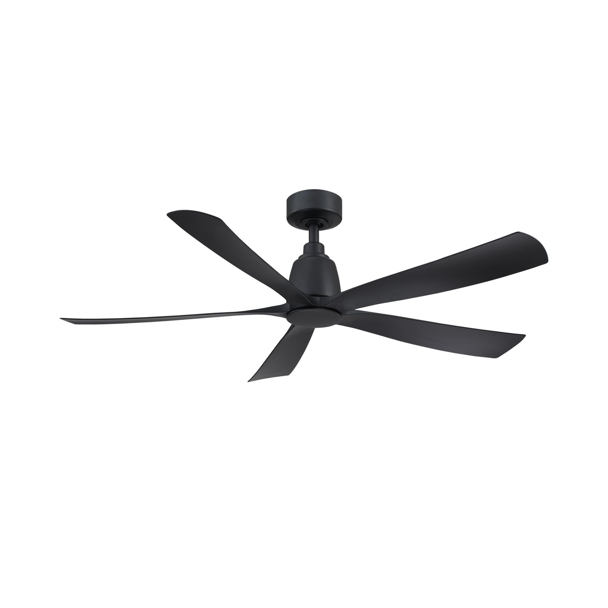 Kute 52" 5 Blades Black Modern Ceiling Fan with Remote