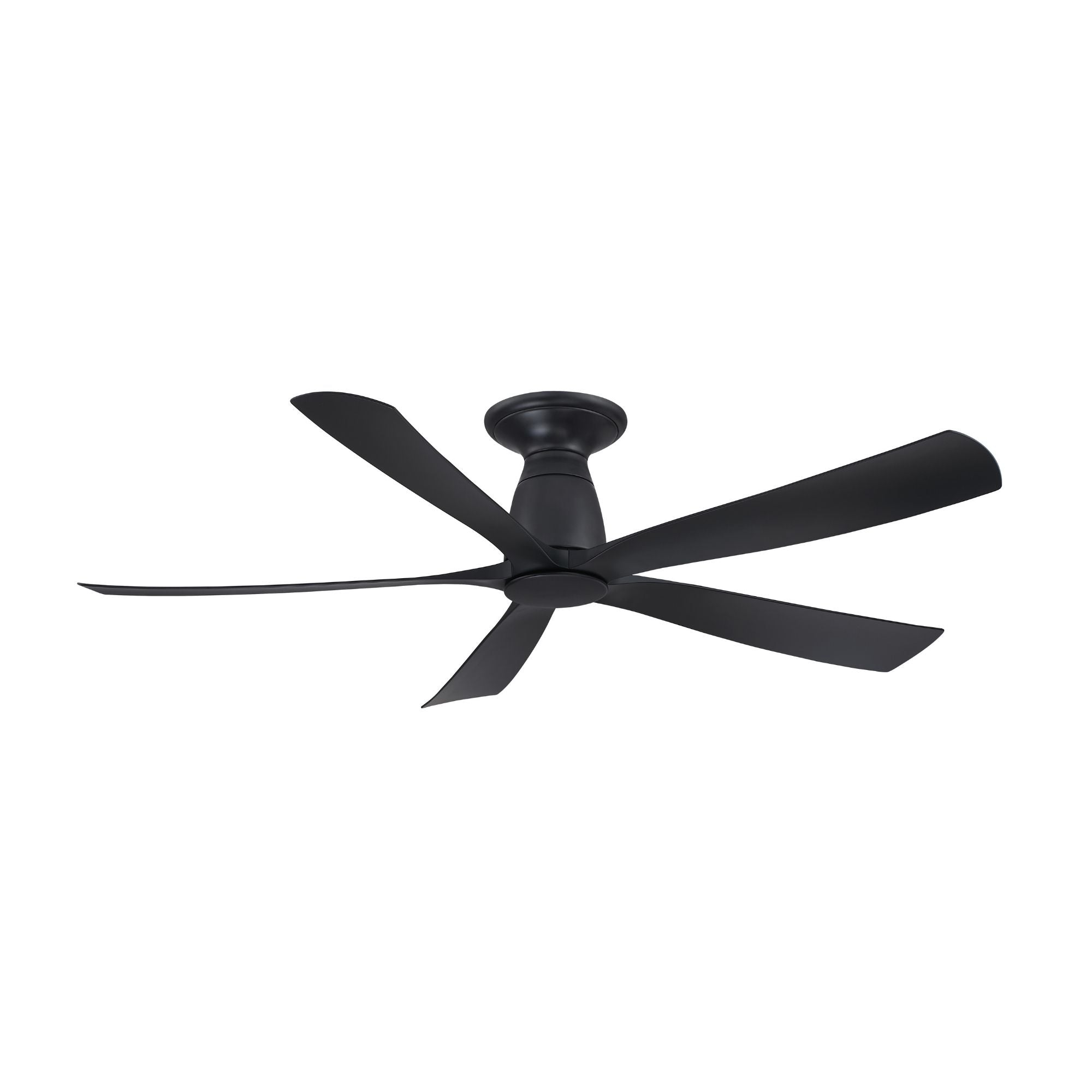 Kute 52" 5 Blades Black Modern Ceiling Fan with Remote