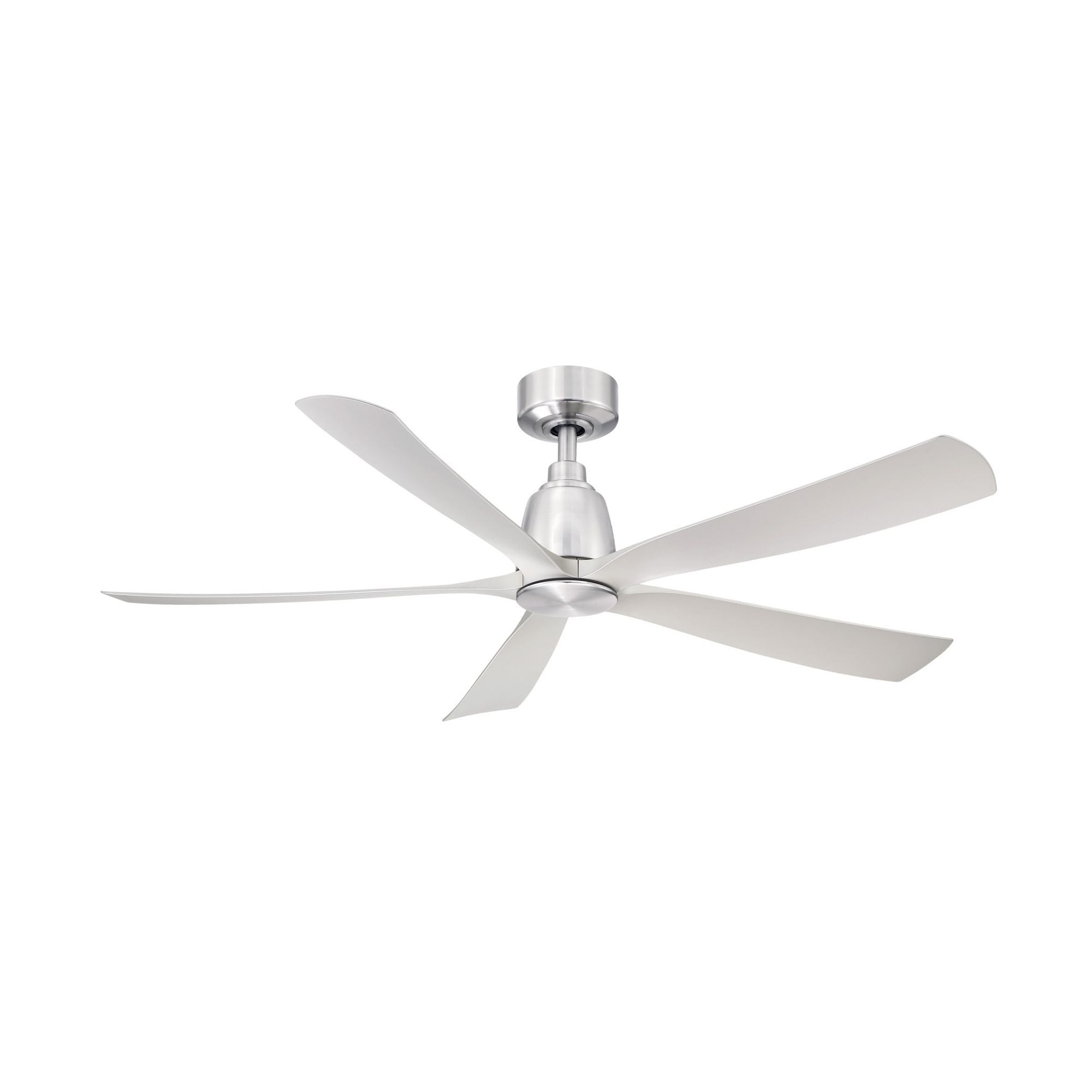 Kute 52" 5 Blades Brushed Nickel Modern Ceiling Fan with Remote