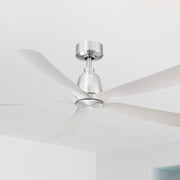 Kute 52" 5 Blades Brushed Nickel Modern Ceiling Fan with Remote
