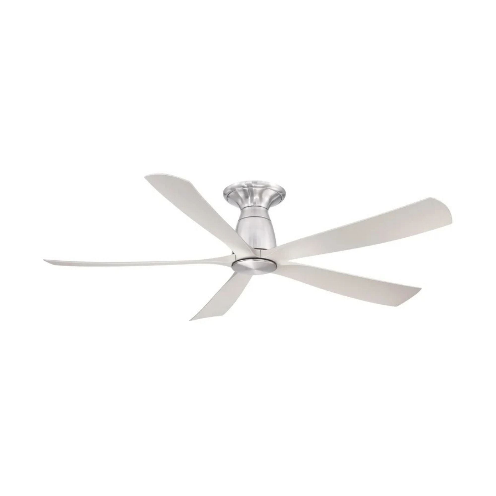 Kute 52" 5 Blades Brushed Nickel Modern Ceiling Fan with Remote