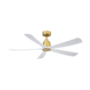 Kute 52" 5 Blades Brushed Satin Brass Modern Ceiling Fan with Remote