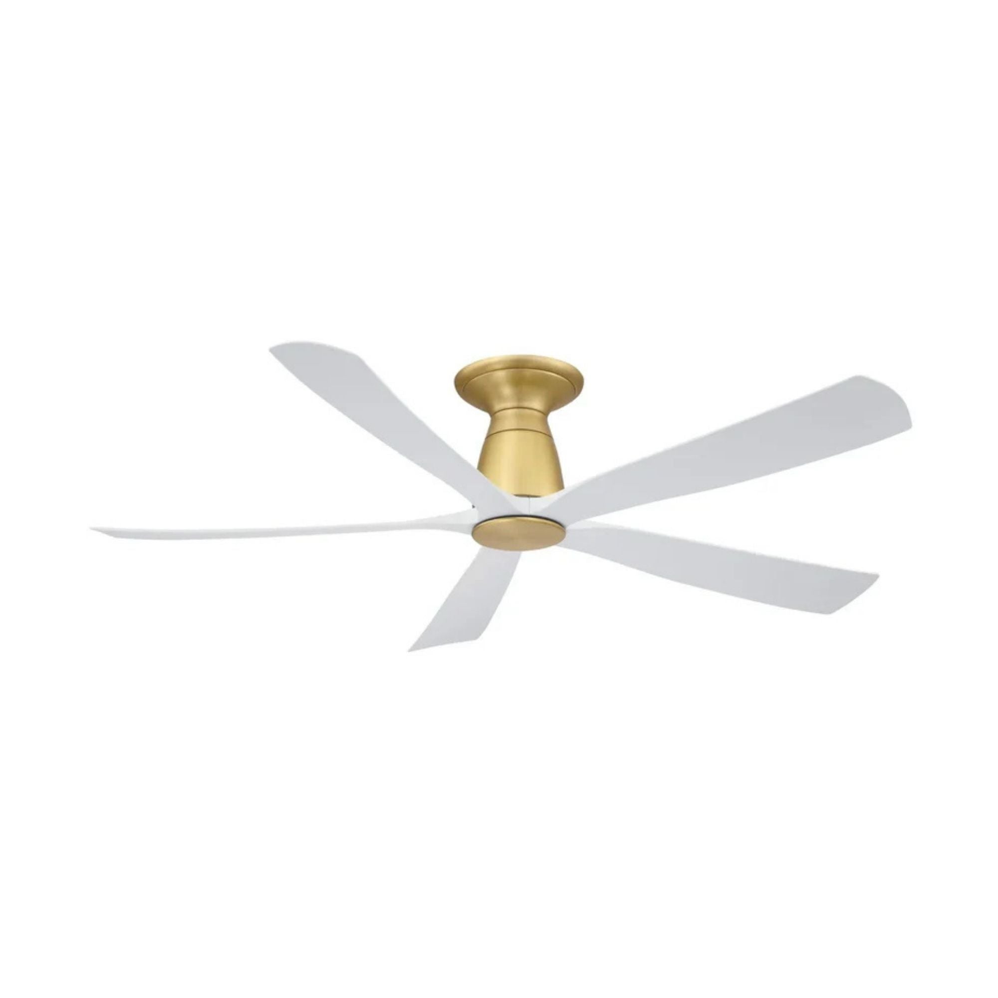 Kute 52" 5 Blades Brushed Satin Brass Modern Ceiling Fan with Remote