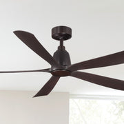 Kute 52" 5 Blades Dark Bronze Modern Ceiling Fan with Remote