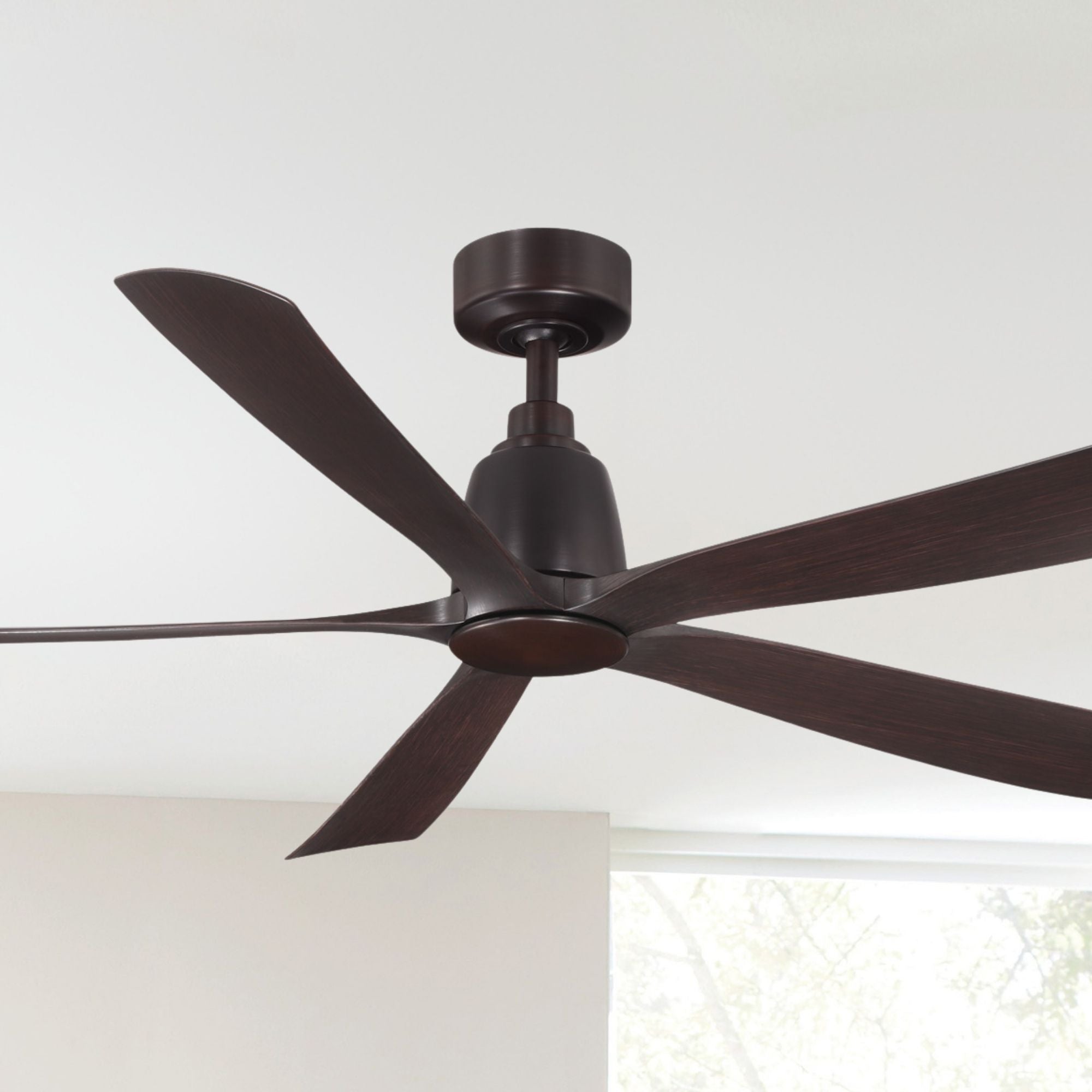 Kute 52" 5 Blades Dark Bronze Modern Ceiling Fan with Remote