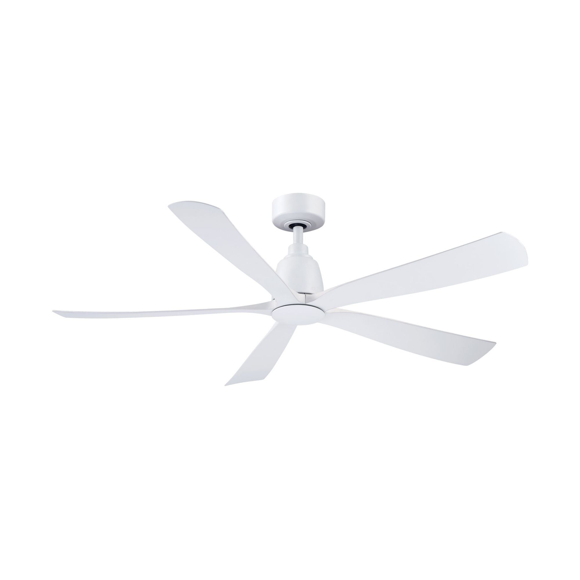 Kute 52" 5 Blades Matte White Modern Ceiling Fan with Remote