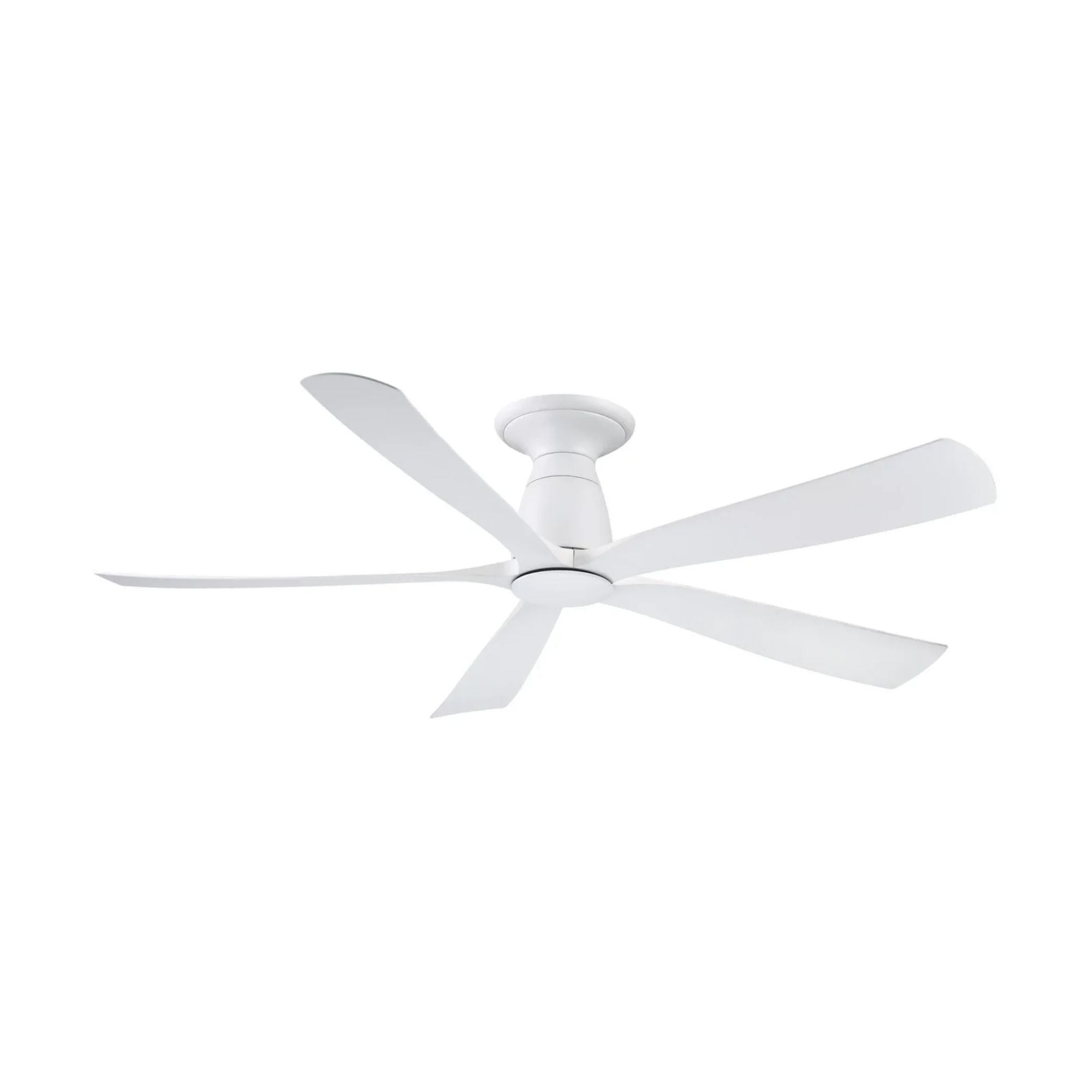 Kute 52" 5 Blades Matte White Modern Ceiling Fan with Remote