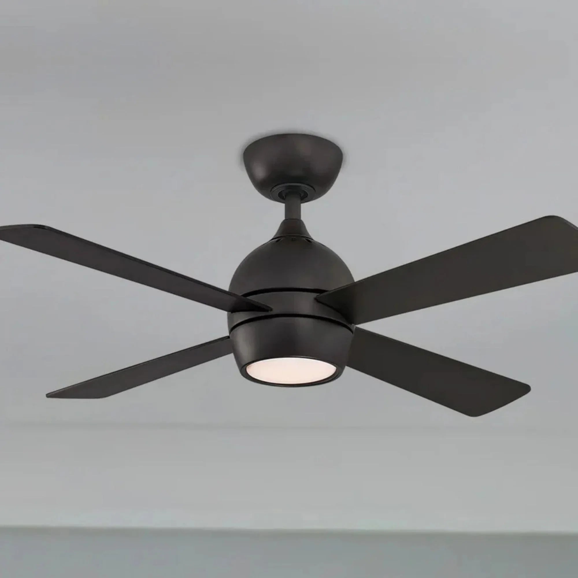 Kwad 44" Black Modern LED Ceiling Fan with Remote