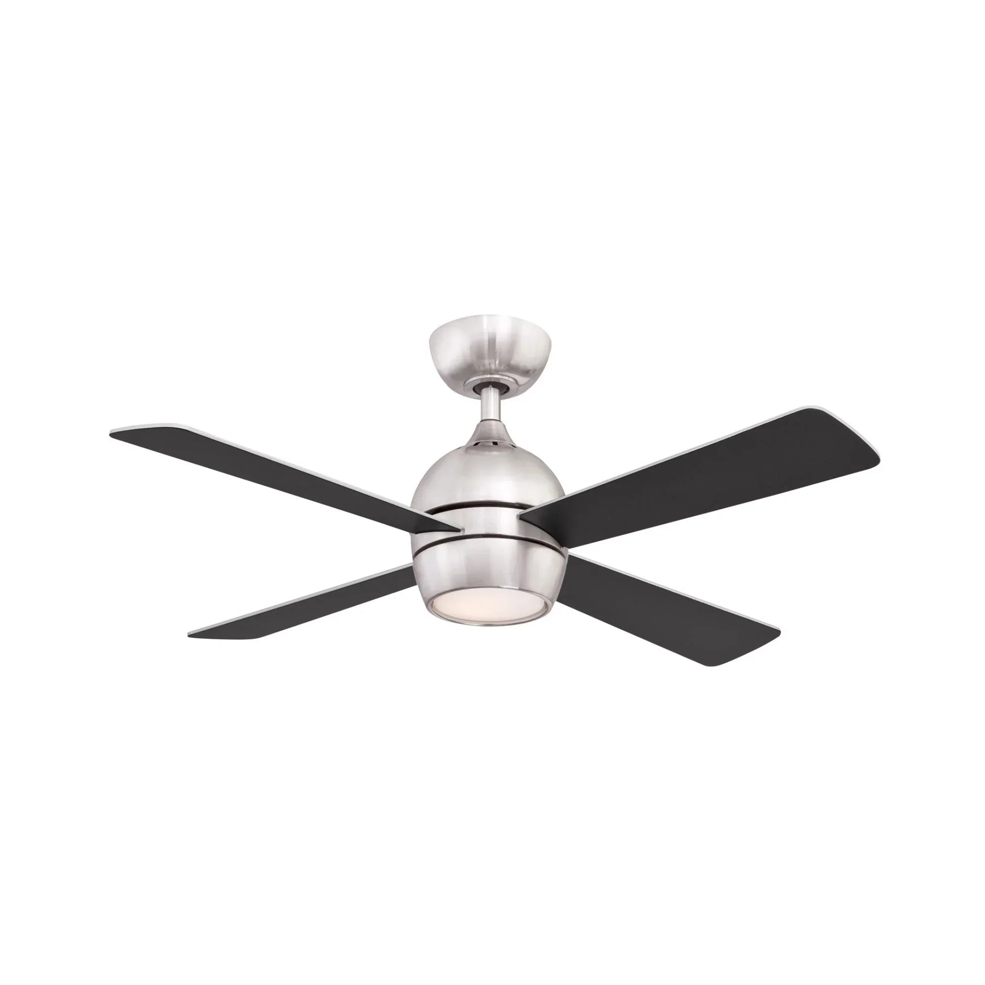 Kwad 44" Brushed Nickel Modern LED Ceiling Fan with Remote