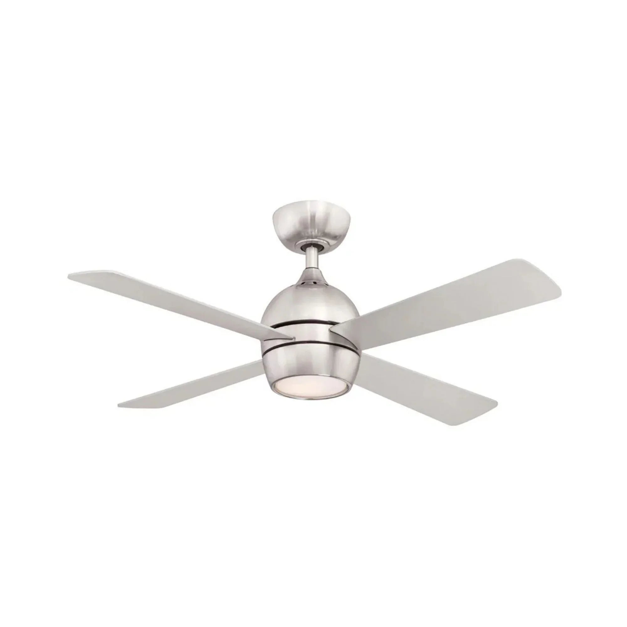 Kwad 44" Brushed Nickel Modern LED Ceiling Fan with Remote
