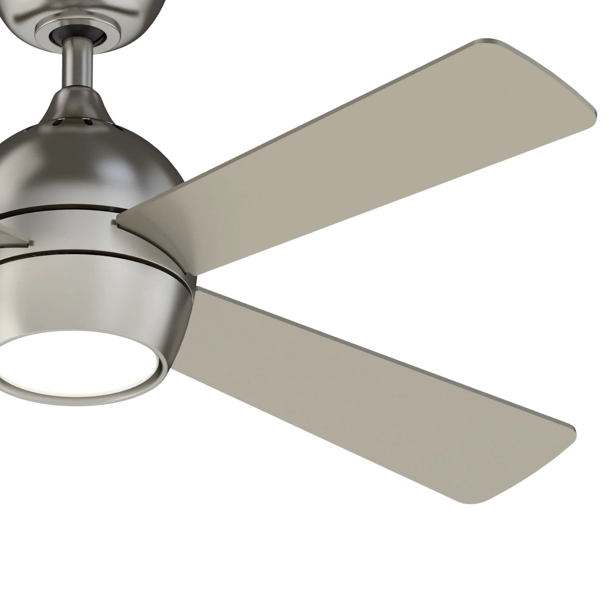 Kwad 44" Brushed Nickel Modern LED Ceiling Fan with Remote