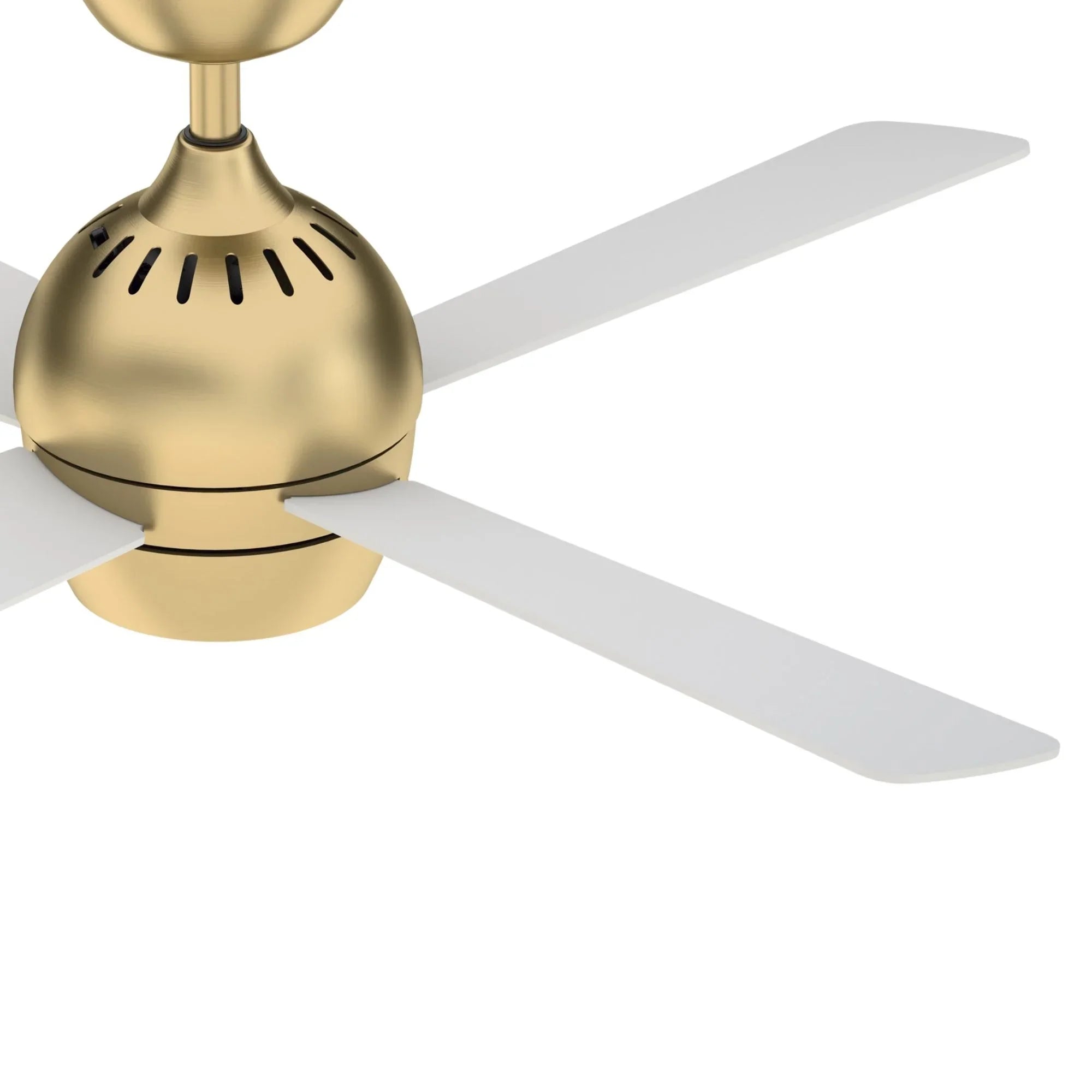 Kwad 44" Brushed Satin Brass Modern LED Ceiling Fan with Remote