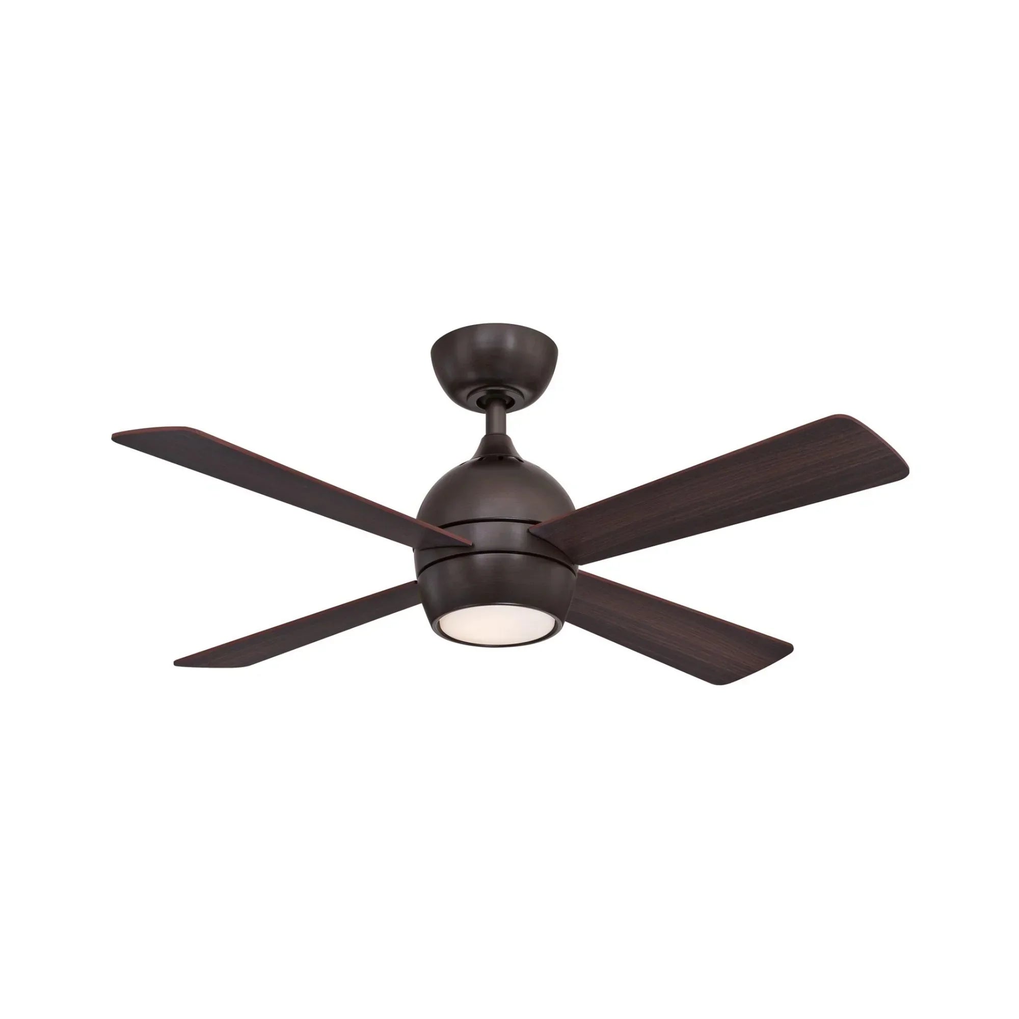 Kwad 44" Dark Bronze Modern LED Ceiling Fan with Remote