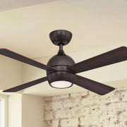 Kwad 44" Dark Bronze Modern LED Ceiling Fan with Remote