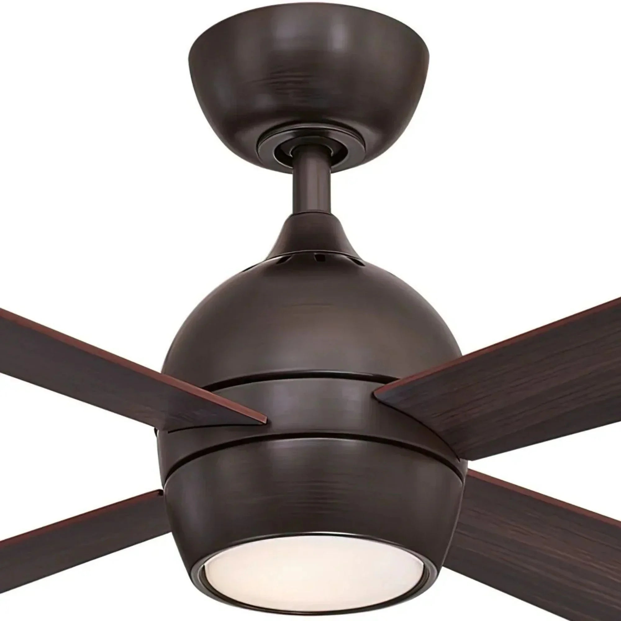 Kwad 44" Dark Bronze Modern LED Ceiling Fan with Remote