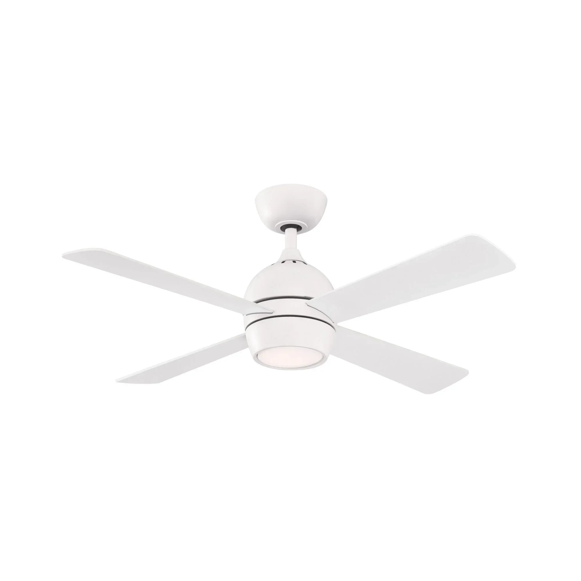 Kwad 44" Matte White Modern LED Ceiling Fan with Remote
